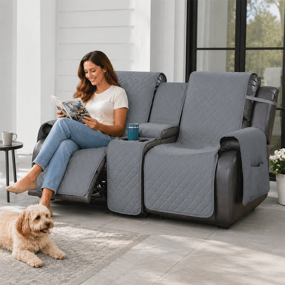 Waterproof Quilted Loveseat Recliner Cover