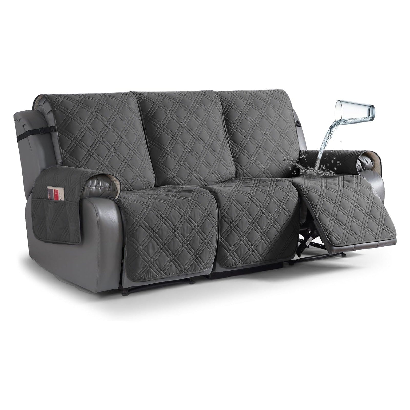 100% Waterproof Quilted 3 Seater Recliner Cover