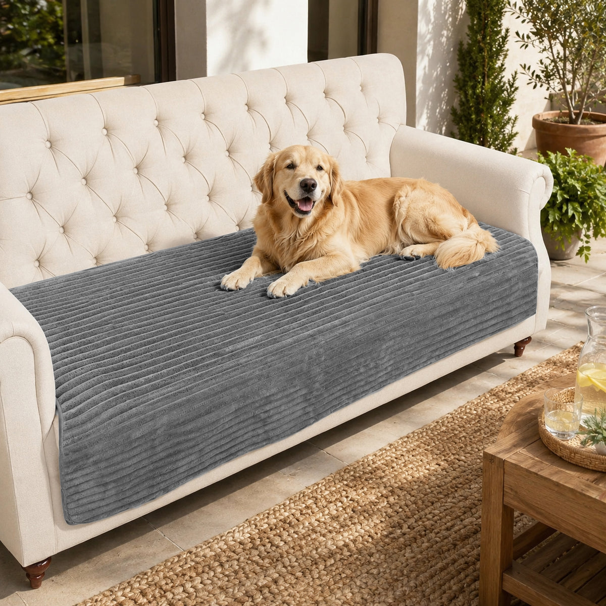 Waterproof Faux Fur Pet Sofa Mat