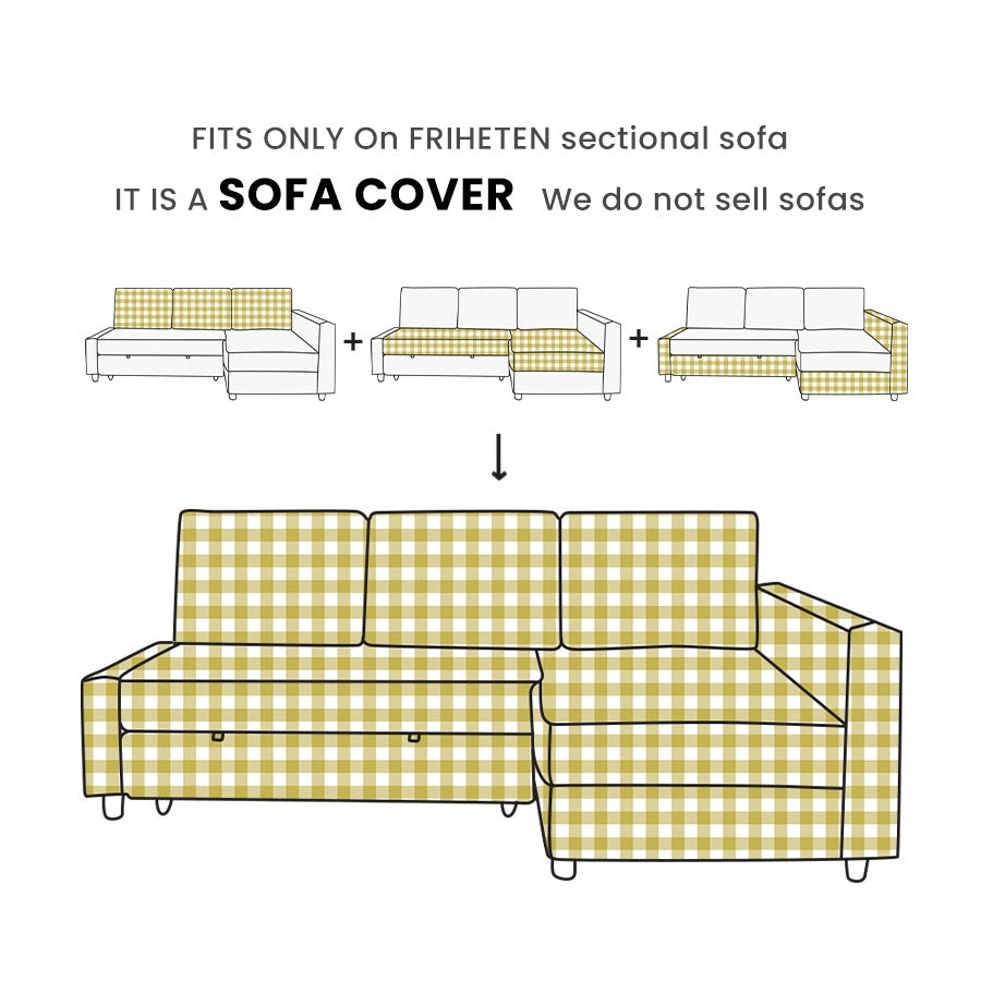 Replacement Sofa Cover Designed to Fit FRIHETEN Corner Sofa