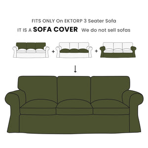 Replacement Sofa Cover Designed to Fit EKTORP 3-Seater Sofa