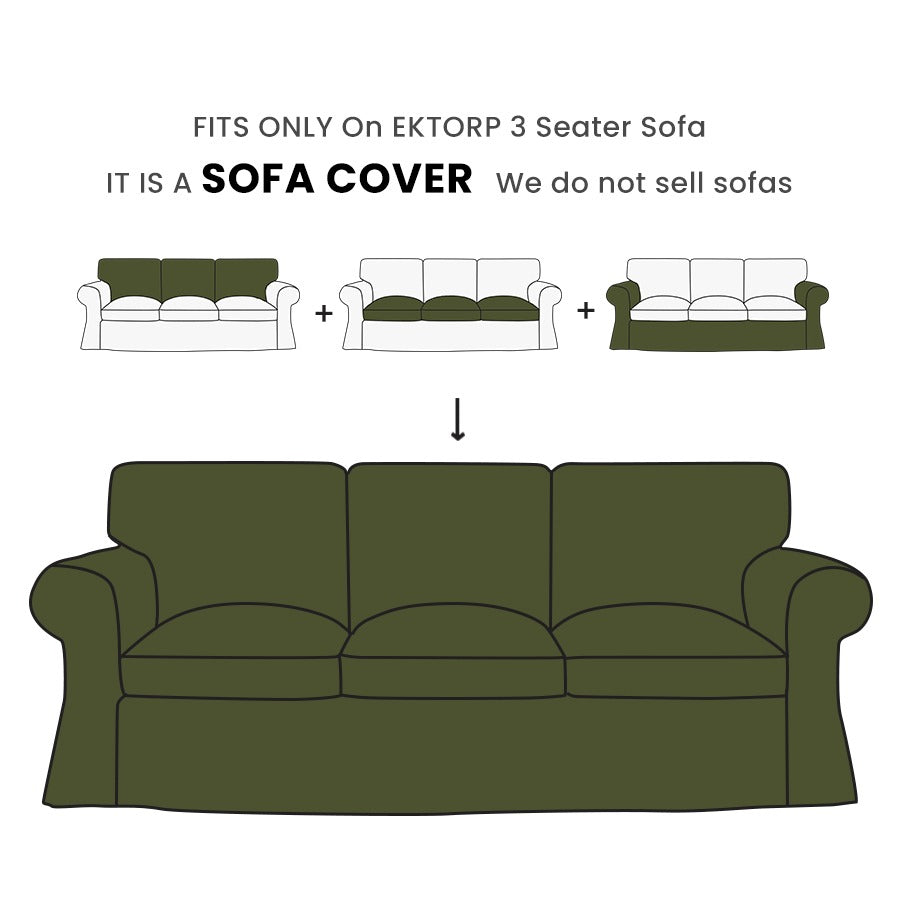 Replacement Sofa Cover Designed to Fit EKTORP 3-Seater Sofa