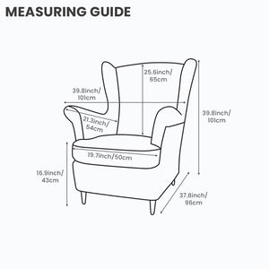 Replacement Wingback Chair Cover Designed to Fit STRANDMON