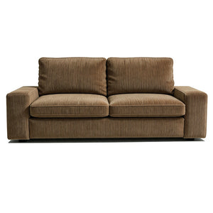 KIVIK 2-seater corduroy replacement sofa cover in brown