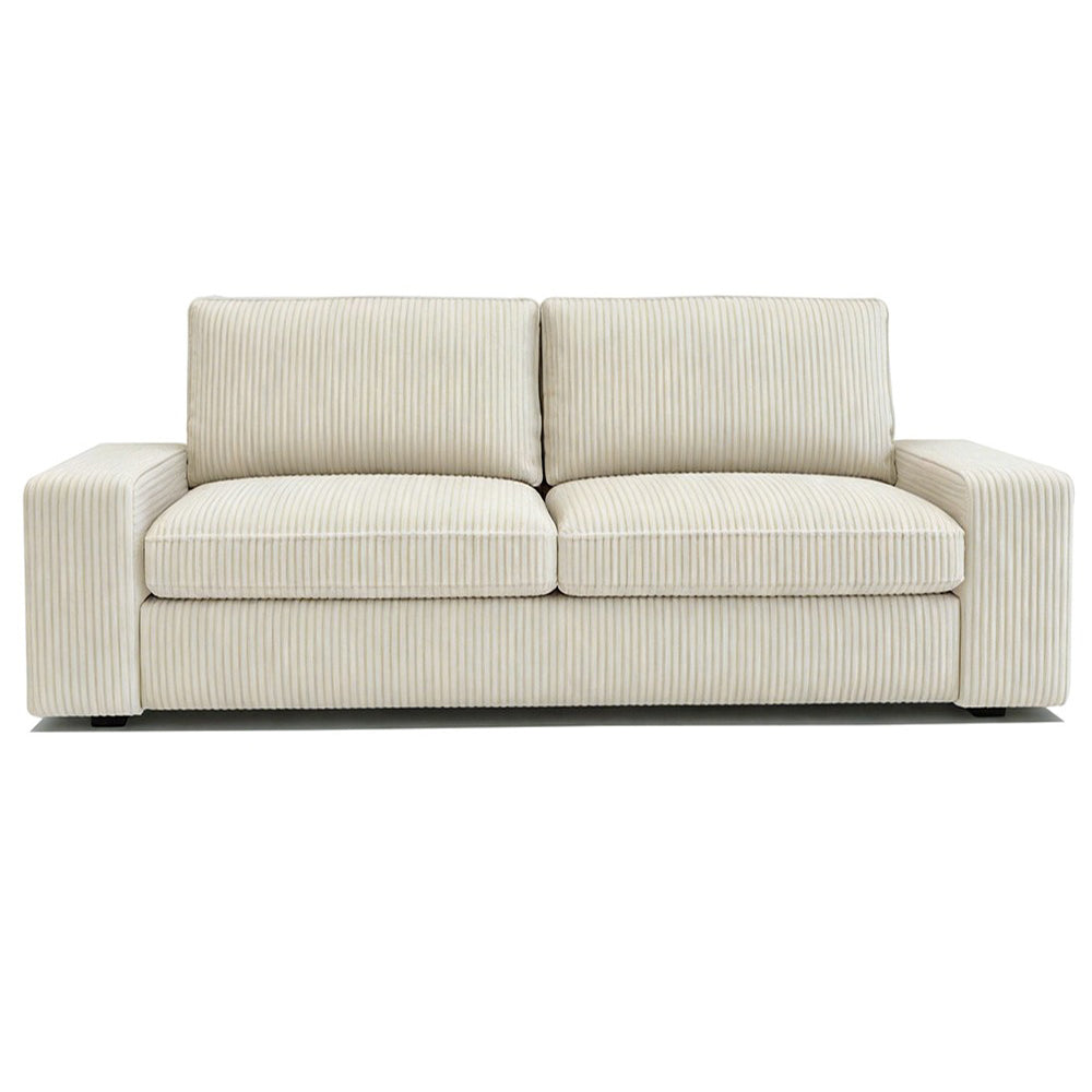 KIVIK 2-seater corduroy replacement sofa cover in cream