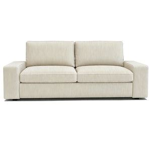 KIVIK 2-seater corduroy replacement sofa cover in cream
