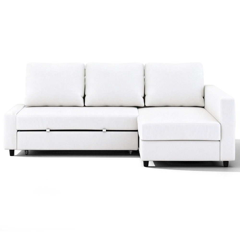 FRIHETEN corner sofa bed velvet replacement cover in white