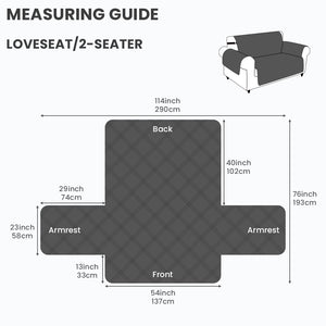 100% Waterproof Quilted Loveseat Cover