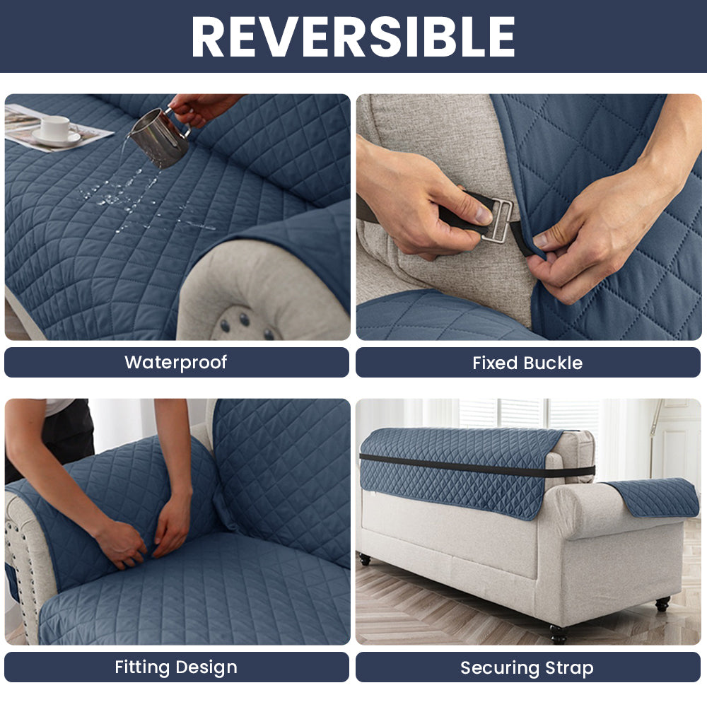 Waterproof Reversible Quilted Sofa Protector for Pets