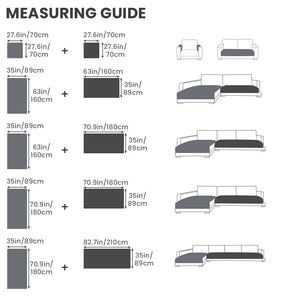 100% Waterproof L-Shaped Sectional Sofa Cover Set