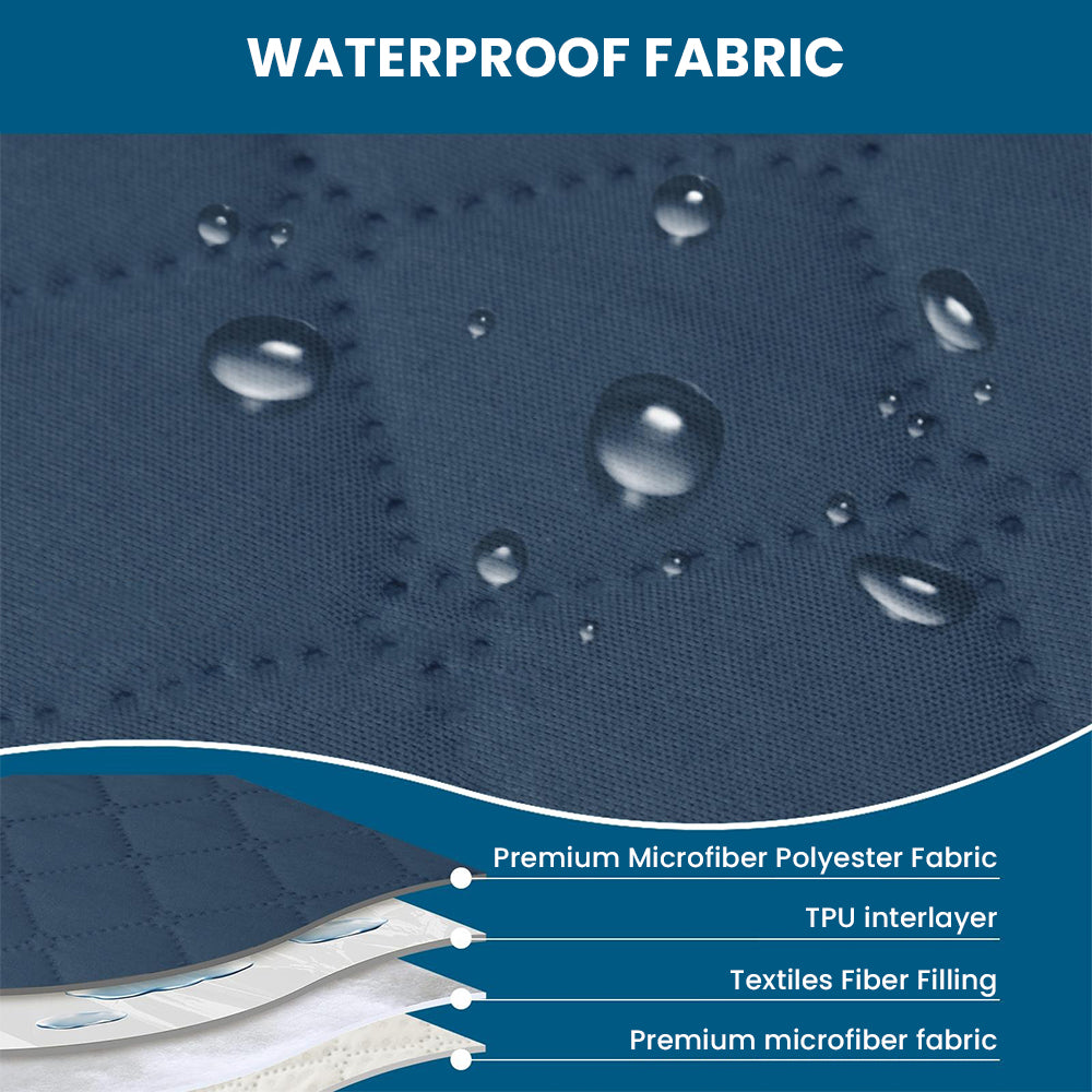 100% Waterproof Bar Stool Covers with Backrest