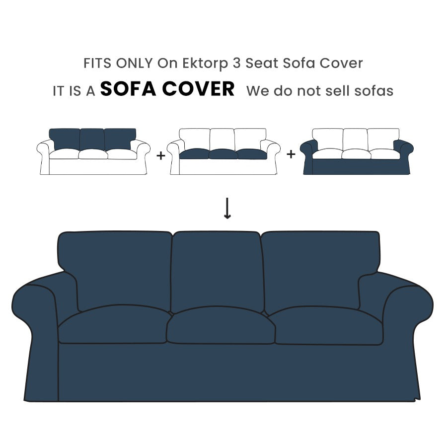 Replacement Sofa Cover Designed to Fit EKTORP 3-Seater Sofa