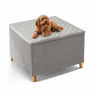 100% Waterproof Quilted Square Ottoman Cover