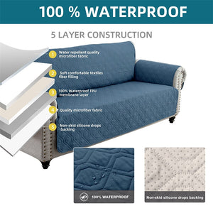 100% Waterproof Sofa Covers for Dogs Pets Couch Covers For 3 Cushion Couch Sofa Pet Friendly Recliner Cover ,Burgundy Couch Protector Slipcover for 1/2/3/4 Cushion Couch Furniture Protector