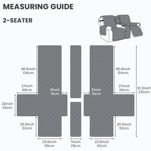 Waterproof Quilted Loveseat Recliner Cover
