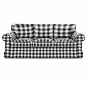Black and white gingham replacement sofa cover designed to fit EKTORP 3-seater sofa