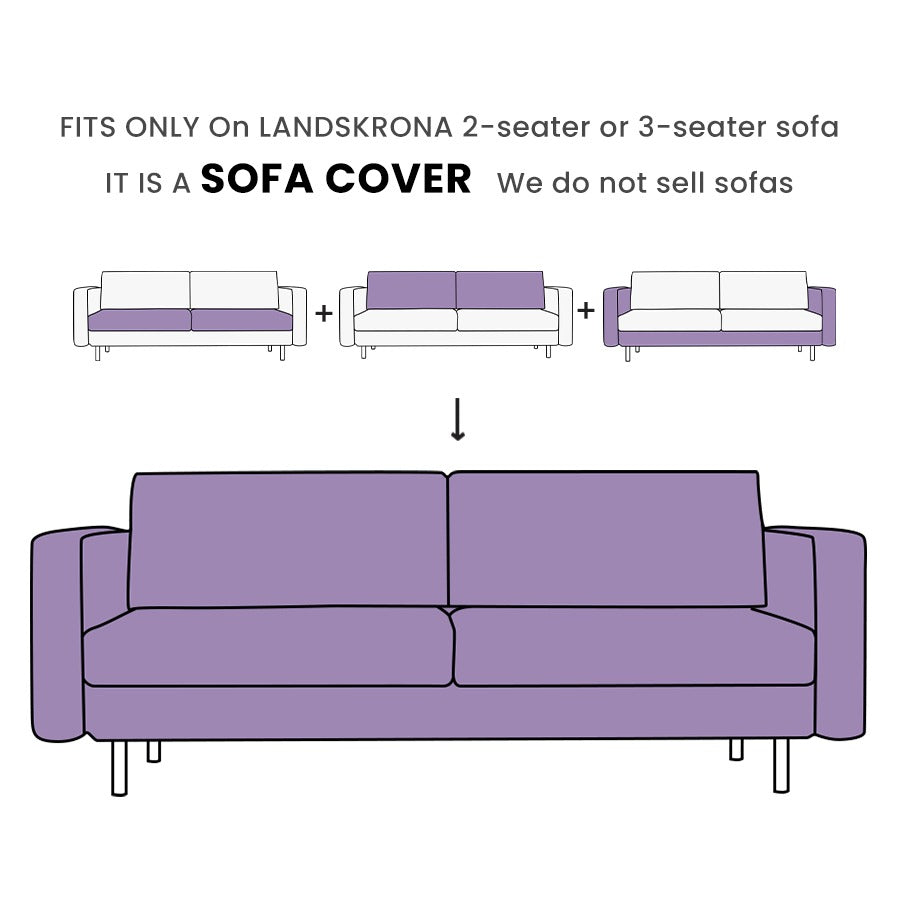 LANDSKRONA 2-seater replacement sofa cover fit guide
