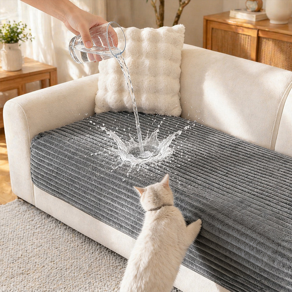 Waterproof Faux Fur Pet Sofa Mat