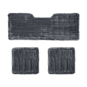 3-Piece Water-Resistant Plush Dog Car Seat Cover Set