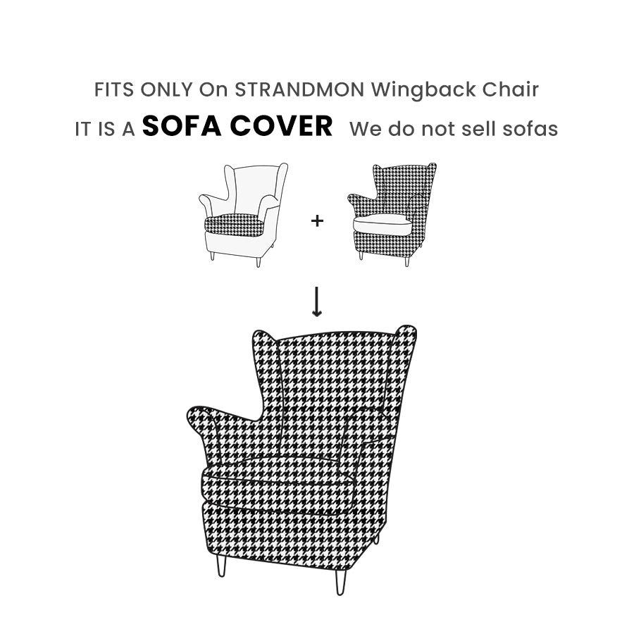 Replacement Wingback Chair Cover Designed to Fit STRANDMON
