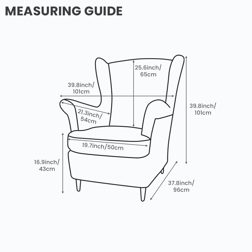 Replacement Wingback Chair Cover Designed to Fit STRANDMON
