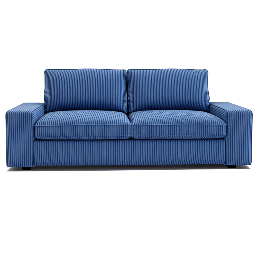KIVIK 2-seater corduroy replacement sofa cover in blue