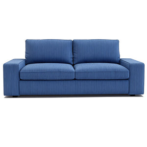 KIVIK 2-seater corduroy replacement sofa cover in blue