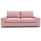 KIVIK 2-seater corduroy replacement sofa cover in pink