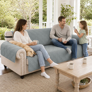 100% Waterproof Quilted 4-Seater Sofa Cover