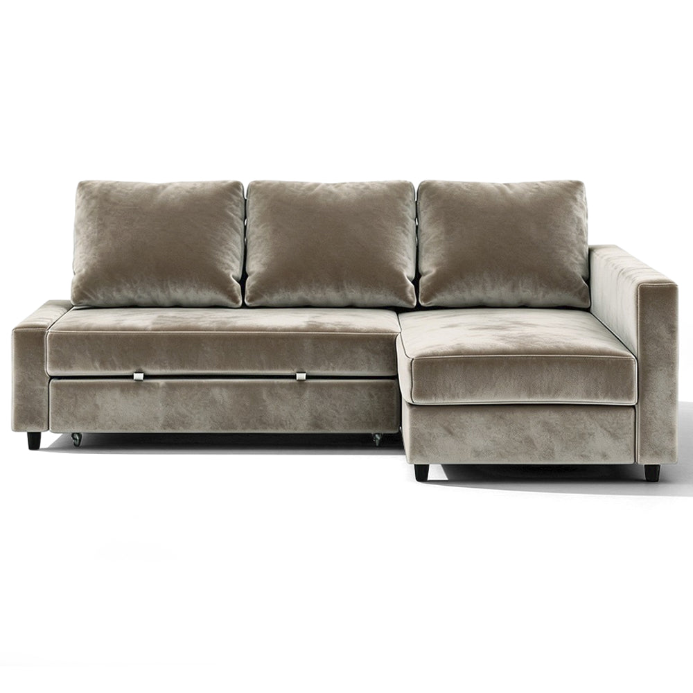 FRIHETEN corner sofa bed velvet replacement cover in gray