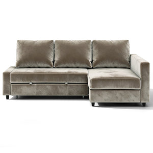 FRIHETEN corner sofa bed velvet replacement cover in gray