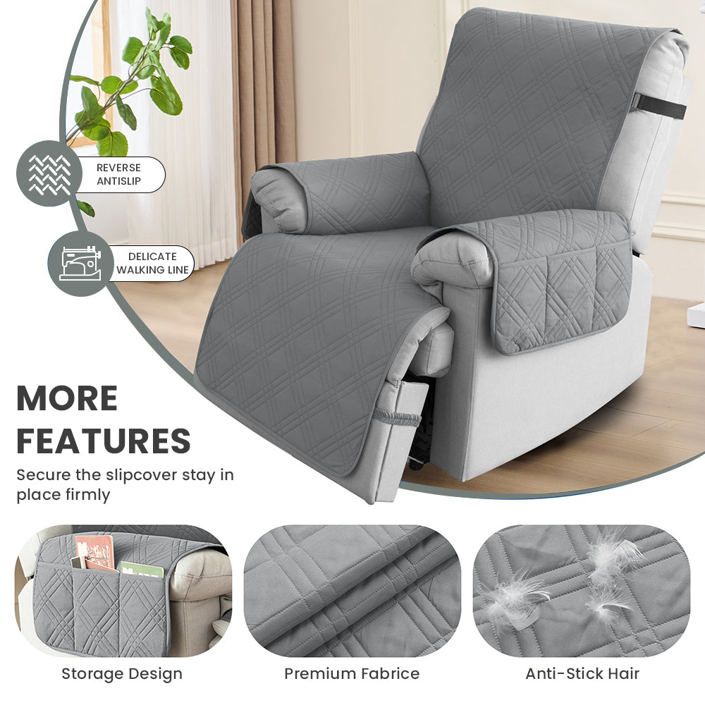100% Waterproof Quilted 1 Seater Recliner Cover