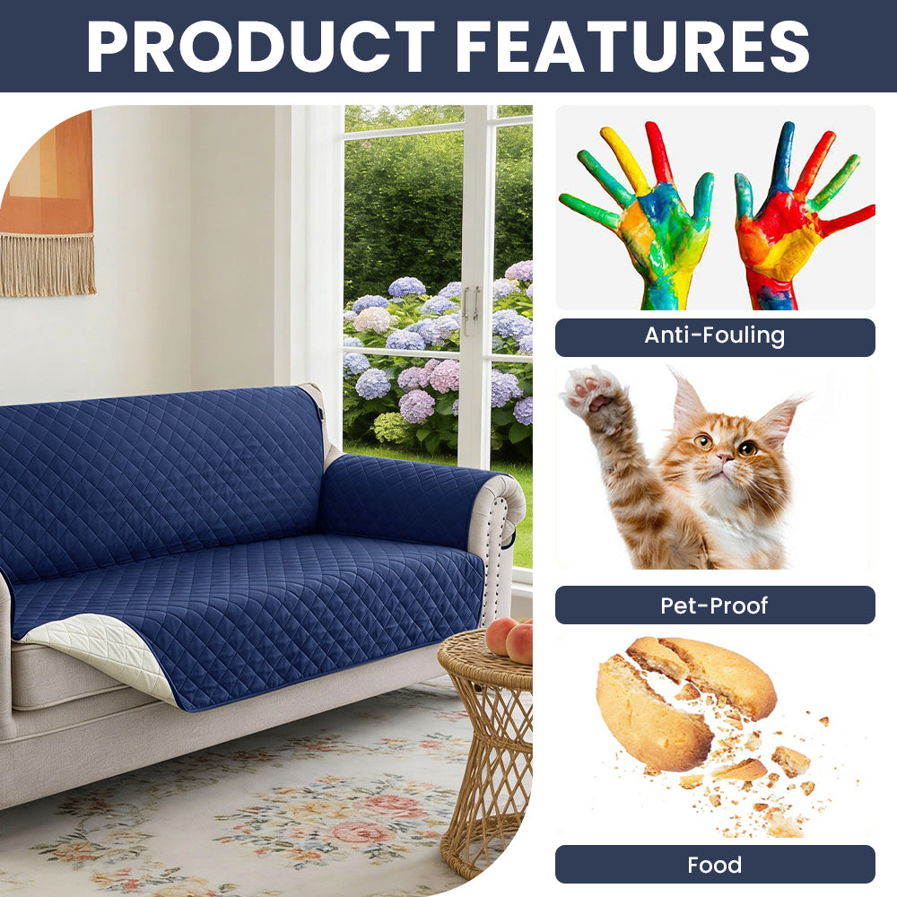Waterproof Reversible Quilted Sofa Protector for Pets