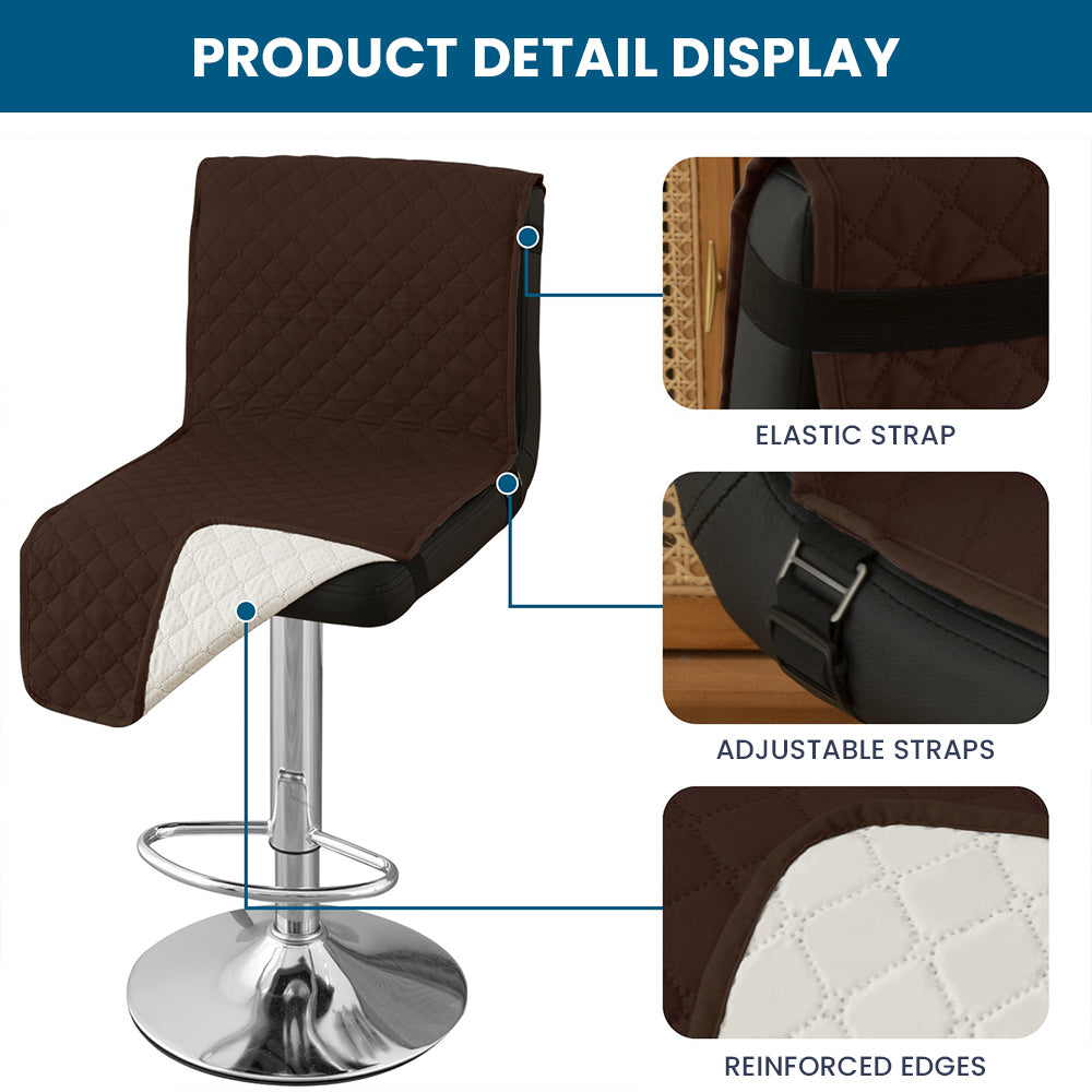 100% Waterproof Bar Stool Covers with Backrest
