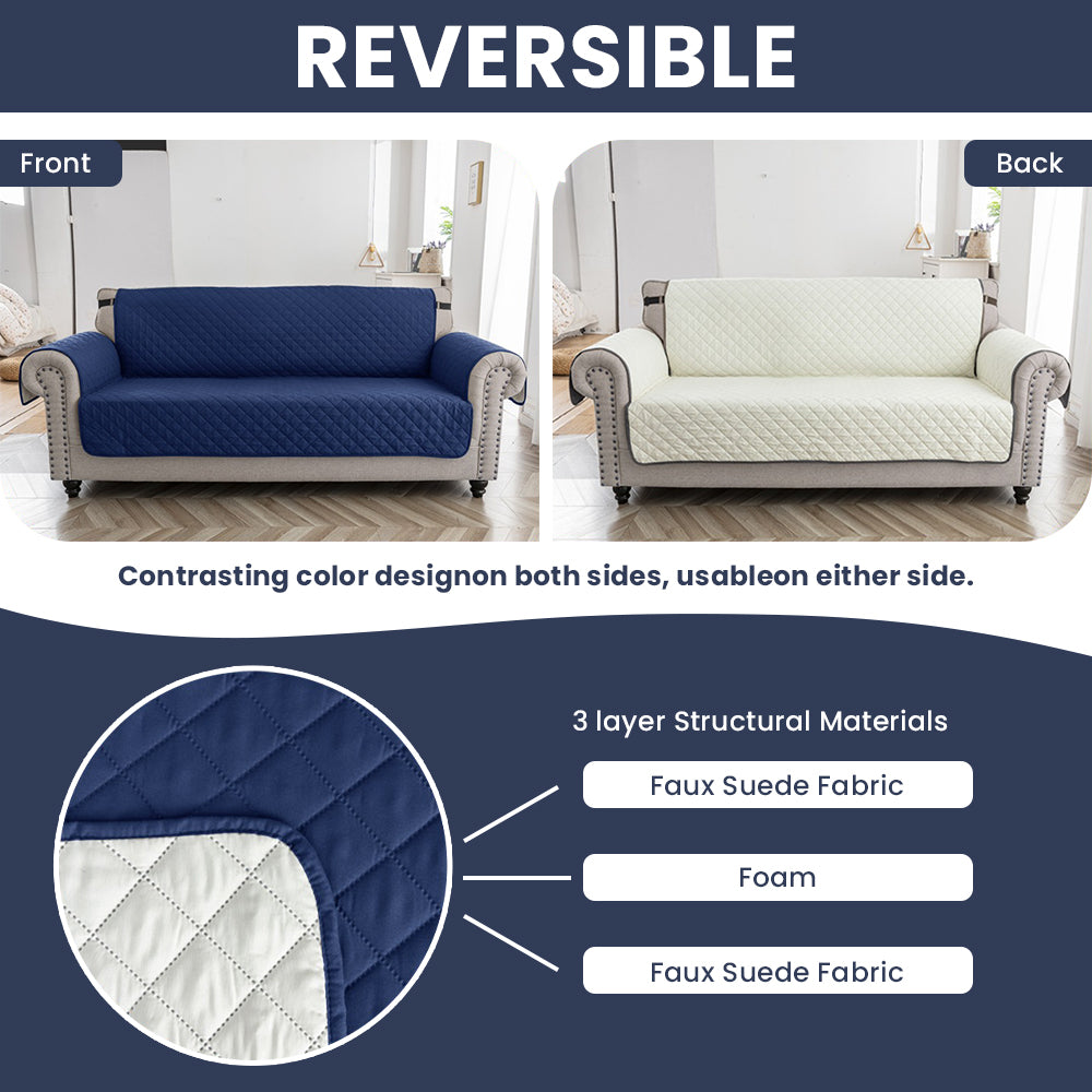 Waterproof Reversible Quilted Sofa Protector for Pets