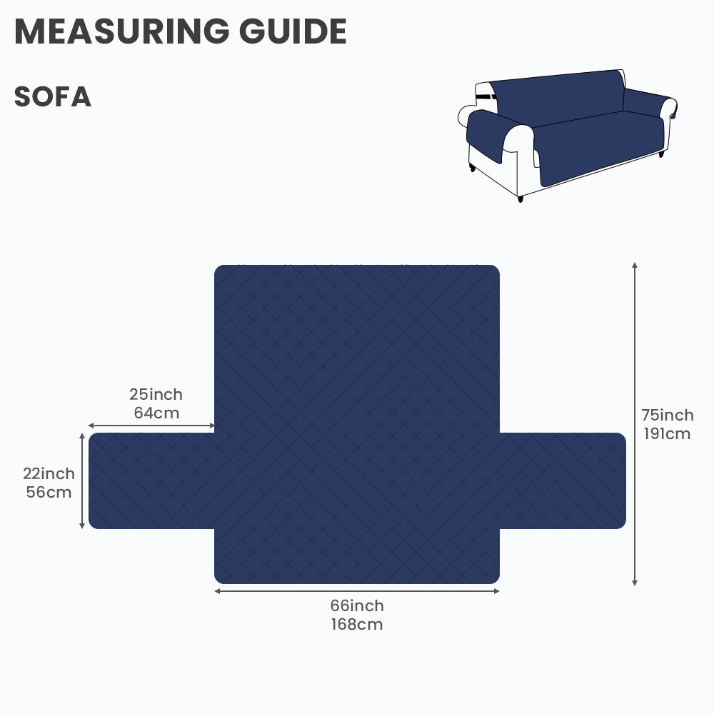 Waterproof Reversible Quilted Sofa Protector for Pets