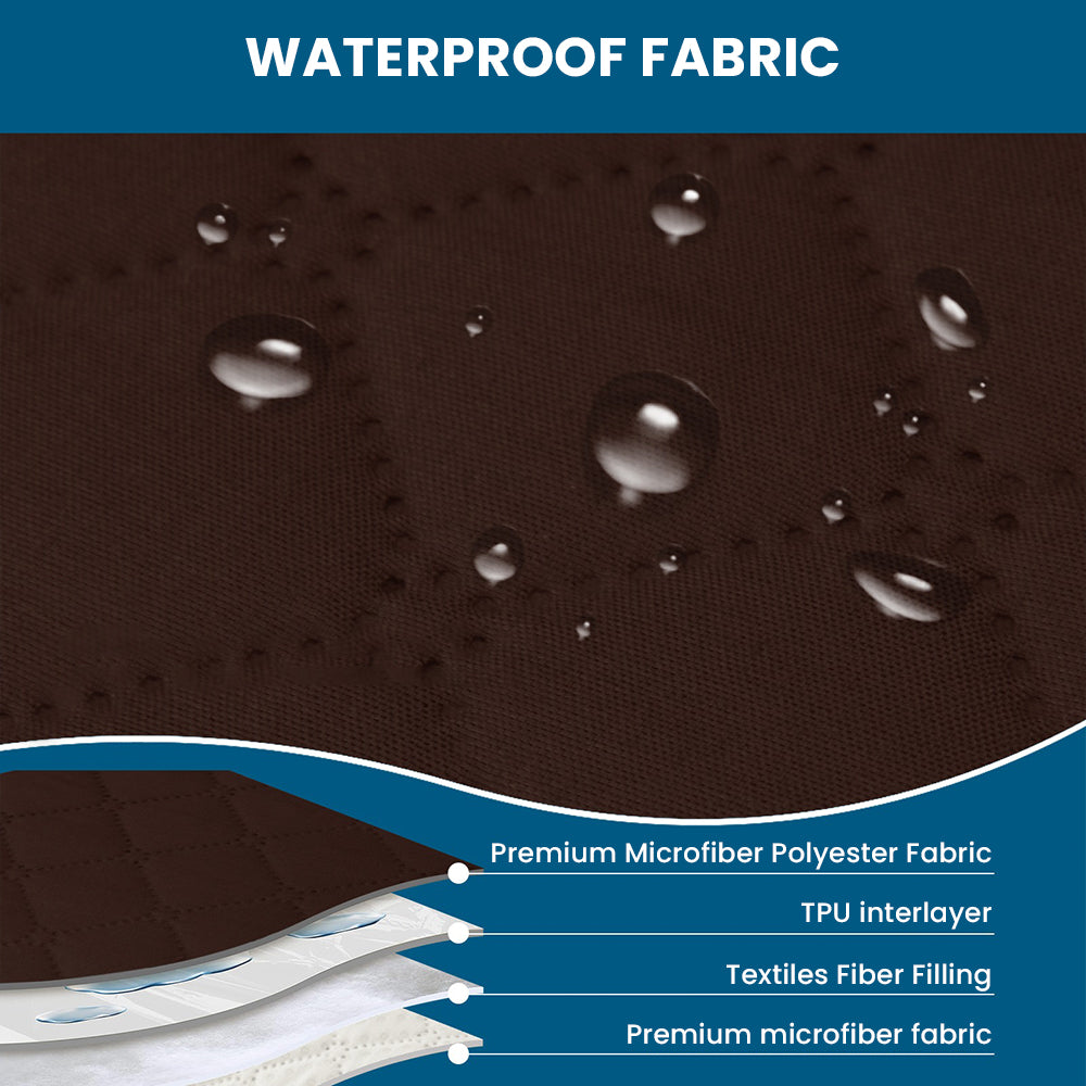 100% Waterproof Bar Stool Covers with Backrest