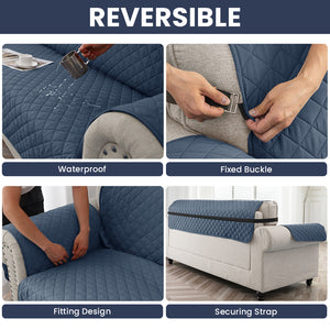 Waterproof Reversible Quilted Sofa Protector for Pets
