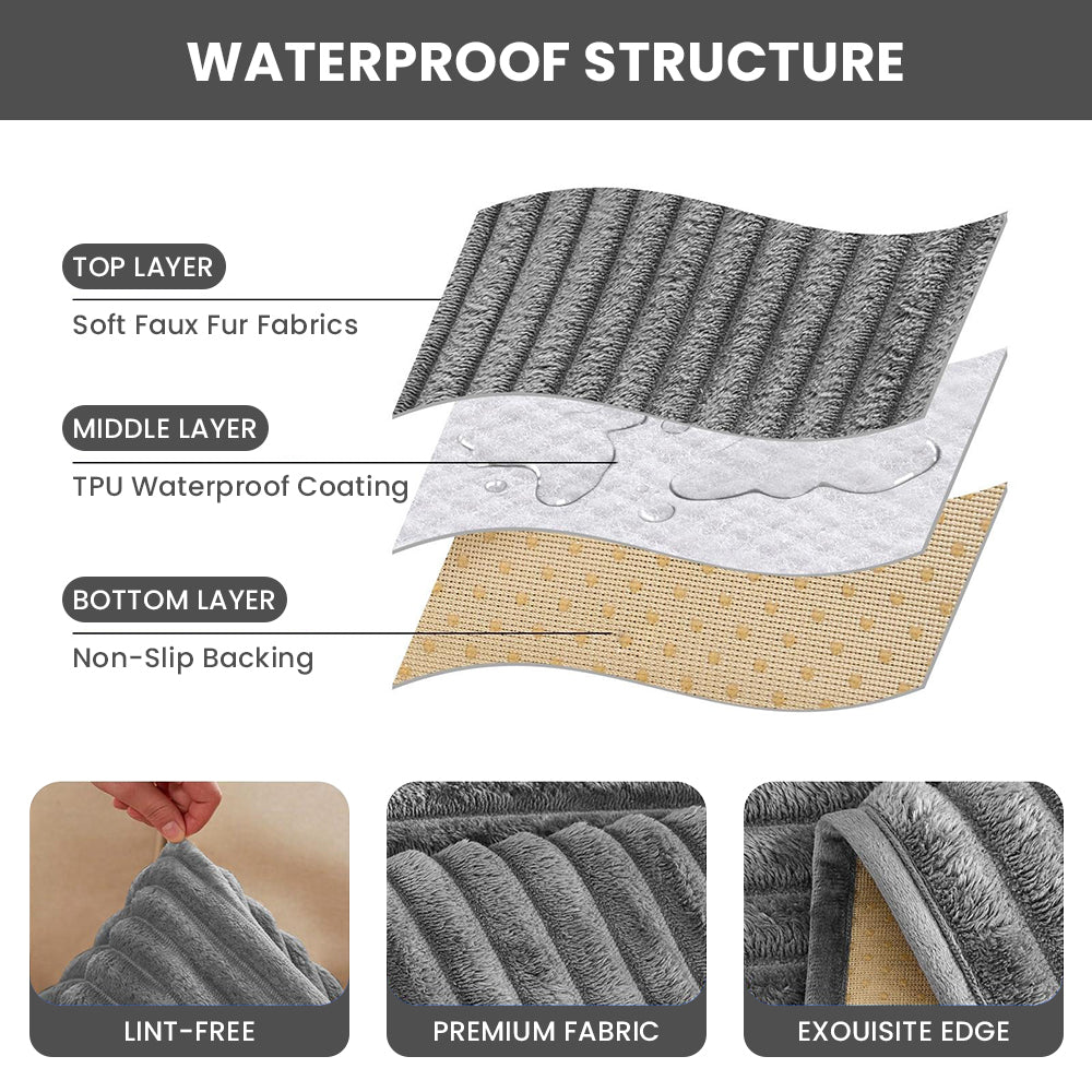 100% Waterproof L-Shaped Sectional Sofa Cover Set