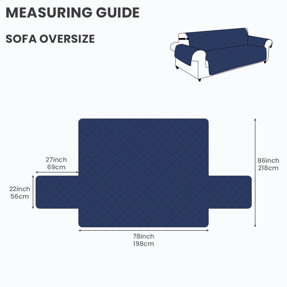 Waterproof Reversible Quilted Sofa Protector for Pets