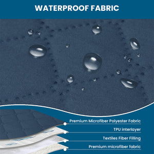 100% Waterproof Bar Stool Covers with Backrest