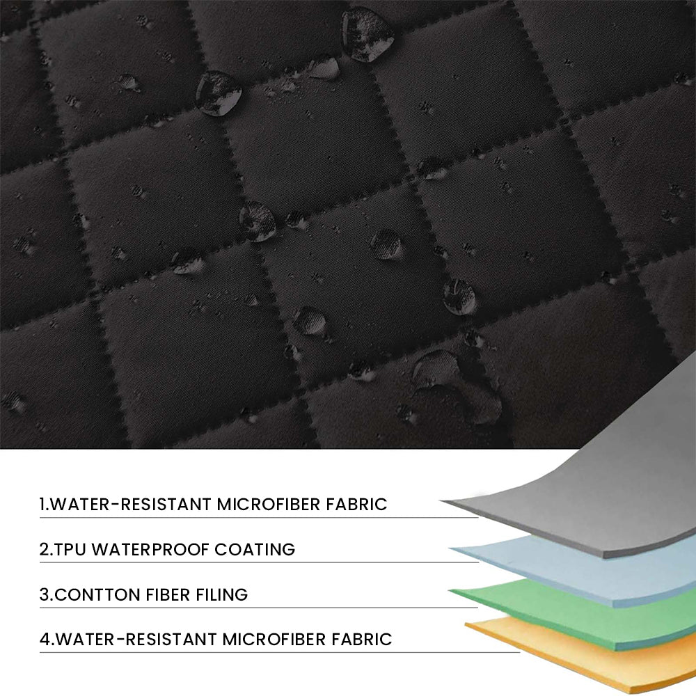 100% Waterproof Quilted Square Ottoman Cover