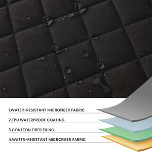 100% Waterproof Quilted Square Ottoman Cover