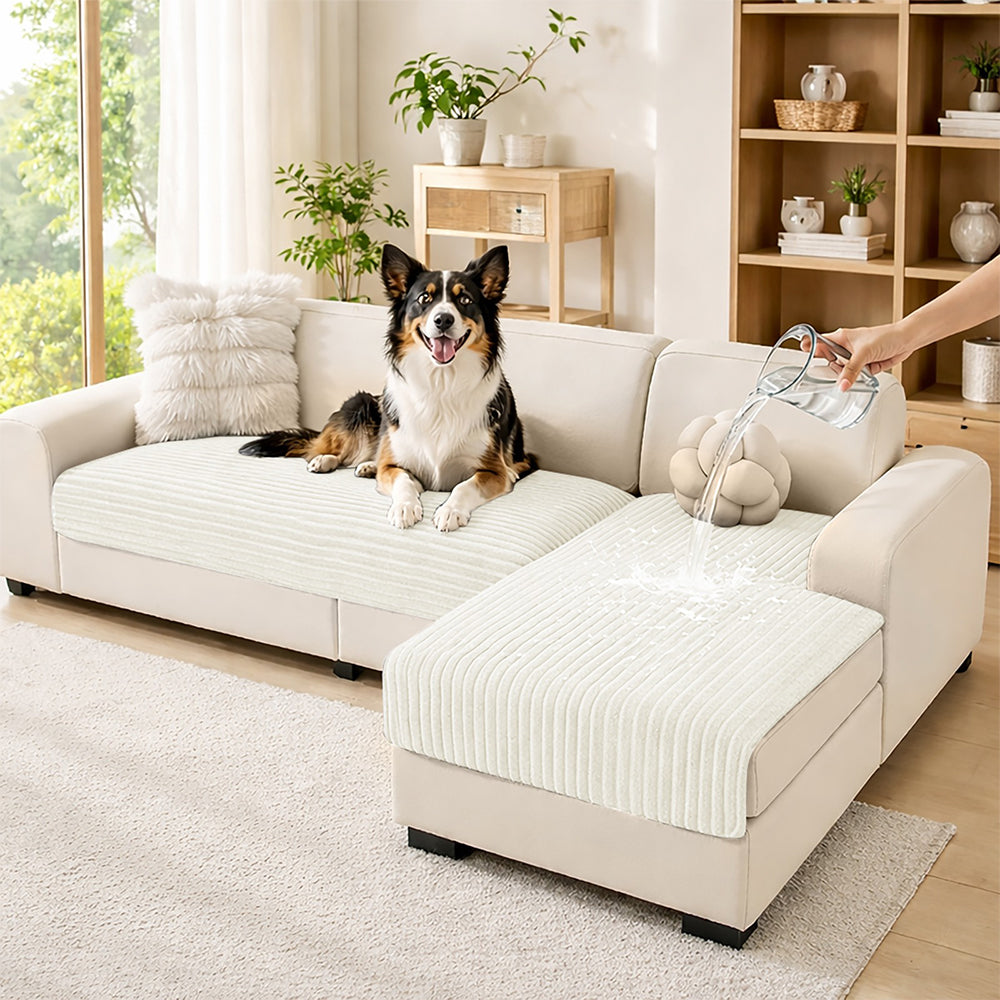 100% Waterproof L-Shaped Sectional Sofa Cover Set