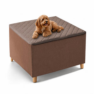 100% Waterproof Quilted Square Ottoman Cover