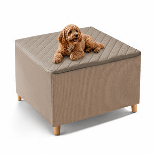 100% Waterproof Quilted Square Ottoman Cover