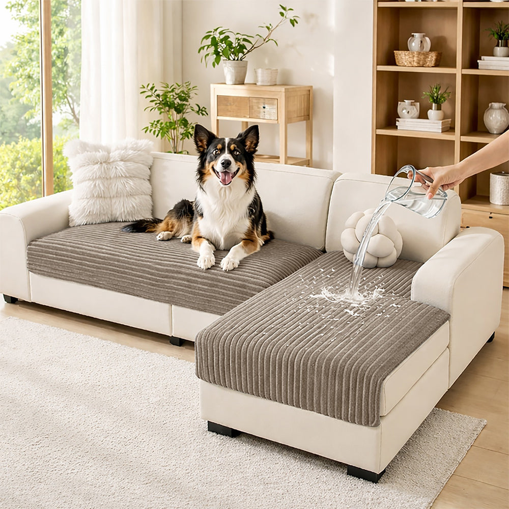 100% Waterproof L-Shaped Sectional Sofa Cover Set