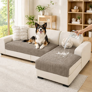 100% Waterproof L-Shaped Sectional Sofa Cover Set