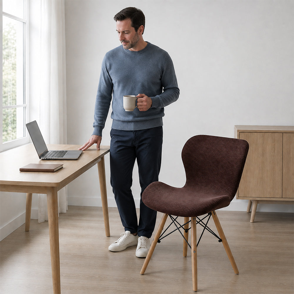 210GSM Stretch Waffle Grid Egg Chair Cover