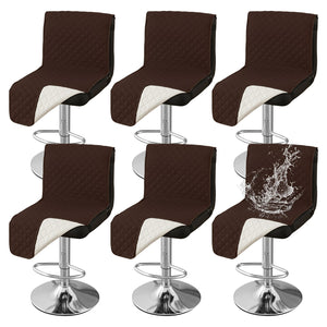 100% Waterproof Bar Stool Covers with Backrest, Stretch Bar Chair Covers, Removable Washable Seat Covers